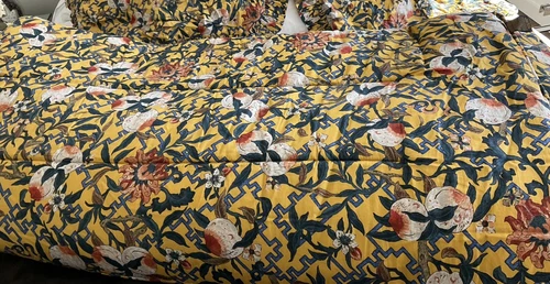 RARE Ralph Lauren Ginger Peach Asian Chinoiserie Comforter - Queen
