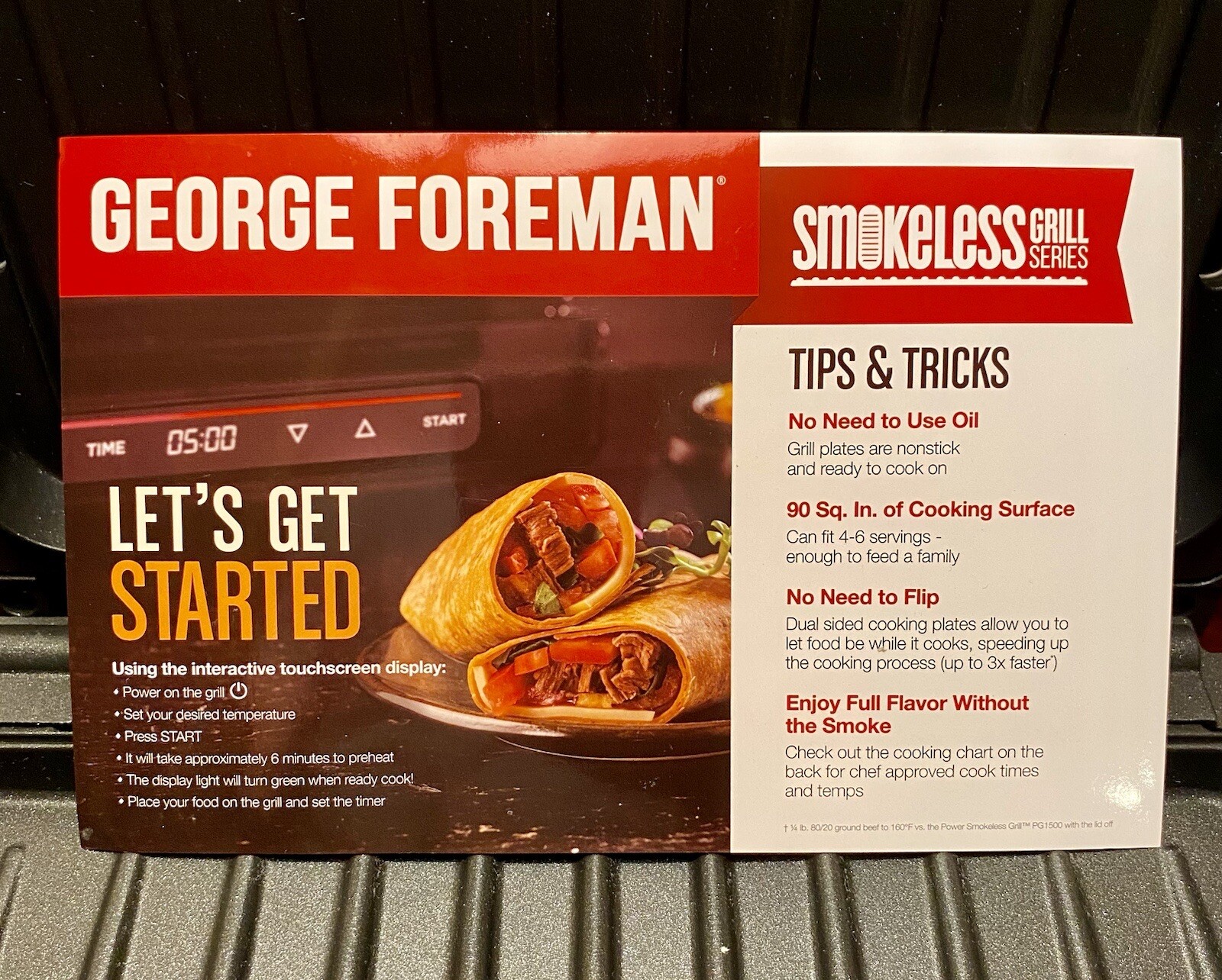 Foreman GRD6090B Digital Smart Select Family Size Smokeless