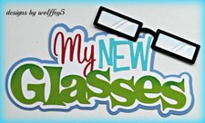 CRAFTECAFE GLASSES BOY TITLE premade paper piecing scrapbook diecut piece page