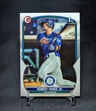 Robert Perez Jr 1st Rookie Card 2023 Bowman Prospects BP-124 Seattle Mariners . rookie card picture