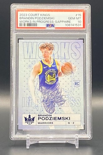 2023-24 Court Kings Brandin Podziemski Works In Progress Sapphire #/25 PSA 10 RC - Picture 1 of 4