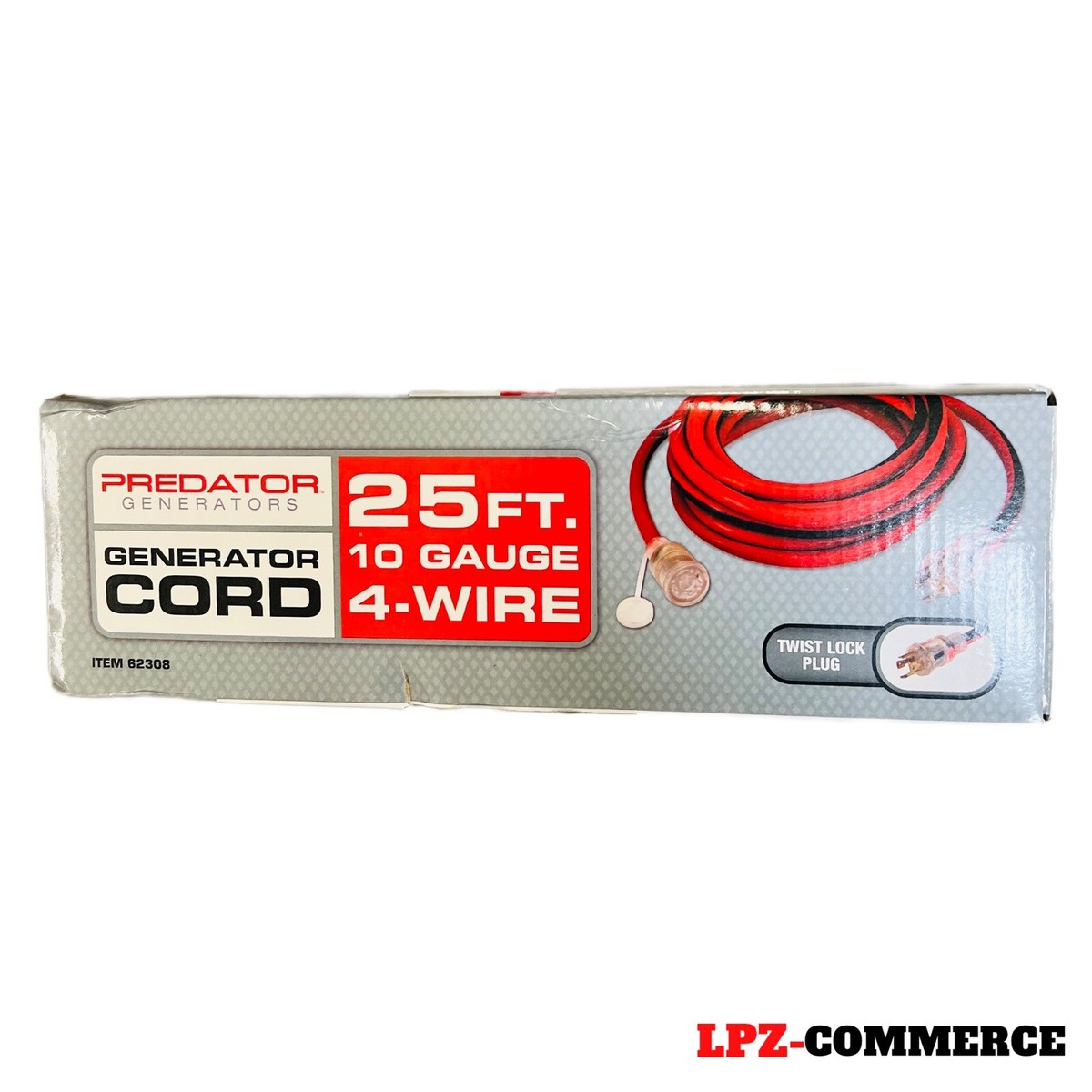 PREDATOR 25 ft. x 10 Gauge Four Prong Twist-Lock 30A L14-30