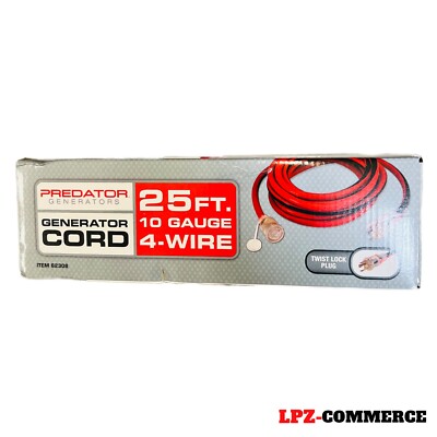 PREDATOR 25 ft. x 10 Gauge Four Prong Twist-Lock 30A L14-30