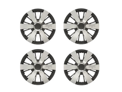 Simoni Racing Radkappen Set 4-tlg. 14 Zoll – Stylische Radzierblenden In Weiß/Silber Fürs Auto Weiß Silber Design