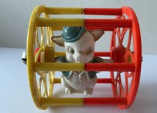 1950's Vintage Porky Pig Resin Rolling Ferris Wheel Roll Back, Made in USA, Rare
