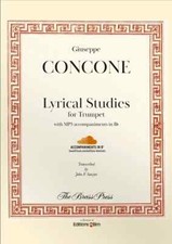 GIUSEPPE CONCONE LYRICAL STUDIES FOR TRUMPET BOOK EDITIONS BIM Bb ACCOMPANIMENT