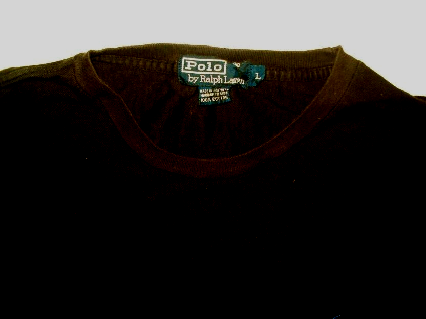 Polo Ralph Lauren camicia uomo grande nera girocollo classica S S logo pony