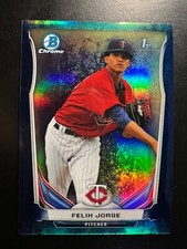 2014 Bowman Chrome Prospects Bubble Refractors #BCP96 Felix Jorge #'d 74/99