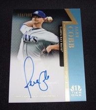 2011 Topps Tier One ALEX COBB On The Rise RC Autograph/999 Tampa Bay RAYS 