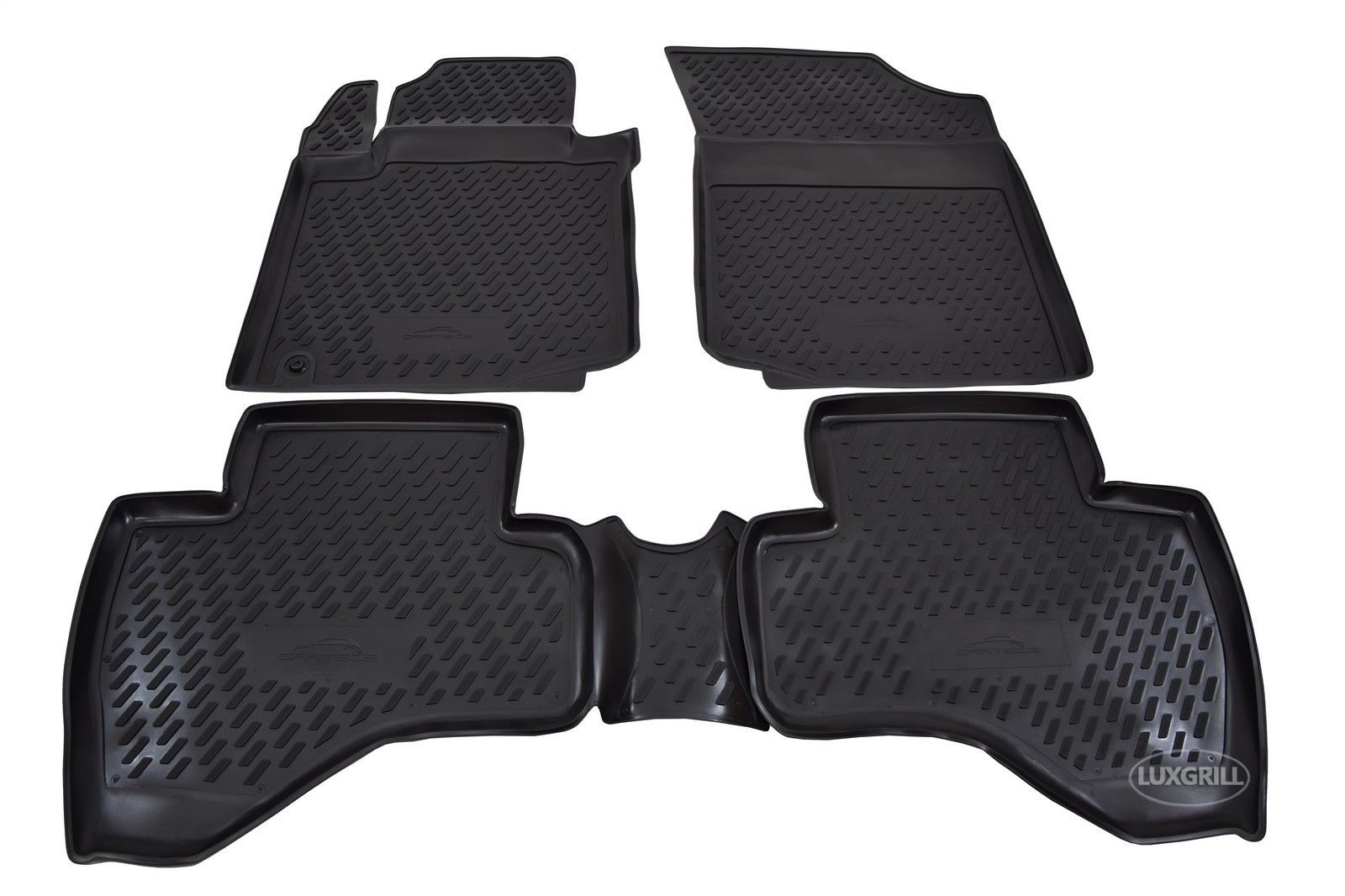 Tapis de sol caoutchouc à bords hauts étanches pour Peugeot 107 protection pluie