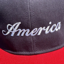 Budweiser America Embroidered Hat Strapback Cap Quake City Caps Red White  Blue