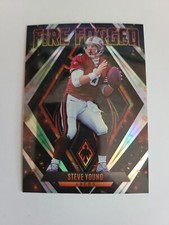 2022 Panini Phoenix Football Steve Young Fire Forged Red 49ers