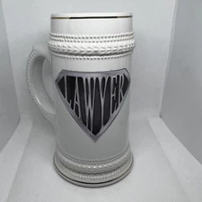 SUPER LAWYER Beer Stein Tall Mug Coffee Cup 22 oz Law School Gift