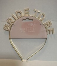 Bride To Be Headband Rose Gold Plated and Pink Enamel - One Size. New With Tags