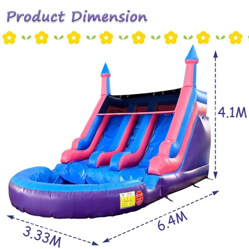 6.5M Commercial Giant PVC Inflatable Dual Water Slides for Kids Birthday Party - Picture 5 of 10