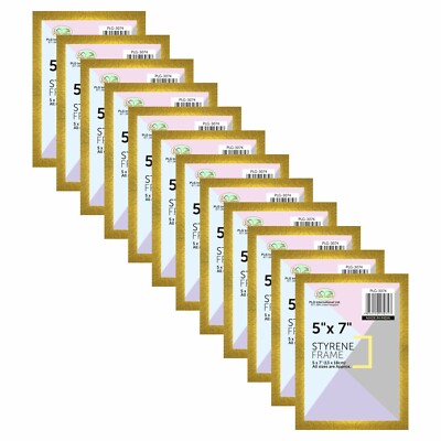 [12er Set] Gold 5''x7'' Styrol Foto Bilderrahmen Haus Geschenk Wandhalterung Dekor