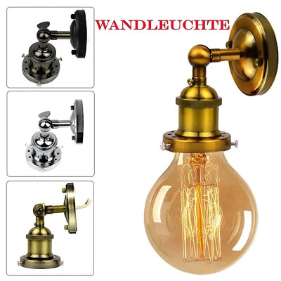 Retro Lampe Vintage Wandleuchten Wandlampe E27 Wandspot Design 240V - Bild 1 von 2