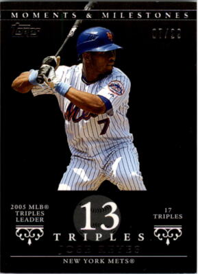 2007 Topps Moments and Milestones Black #140-13 Jose Reyes/3B 13 #d/29