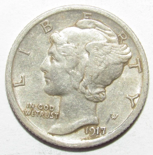 1917 Mercury Dime XF/AU (M131)