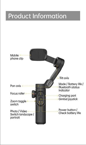 AOCHUAN Smart XE 3-Achsen Gimbal Stabilisator Anti-Shake für Smartphone Selfie Stick - Bild 10 von 14