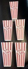 Lot of 5 Classic Popcorn Containers Plastic