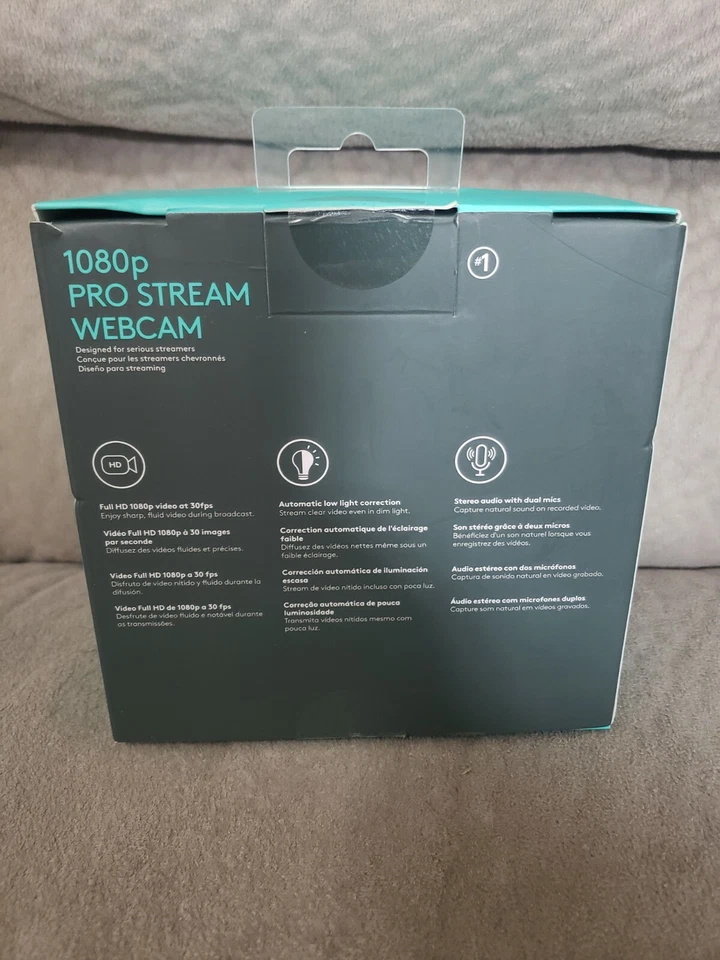 NEW Logitech 1080p/30 FPS Pro Stream Webcam For HD Video *READ DESCRIPTION* - Image 4 of 4