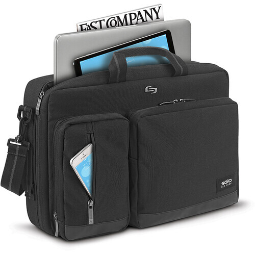 Solo UBN3104 Urban 5" x 17.25" x 17.24" Polyester Hybrid Briefcase - Black New - Bild 9 von 12