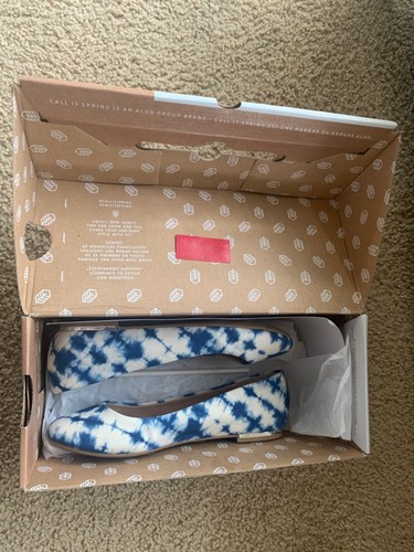 NIB NEW Call it Spring Fibocchi White Navy Blue Ballet Flat US Size 6 M - Picture 10 of 10