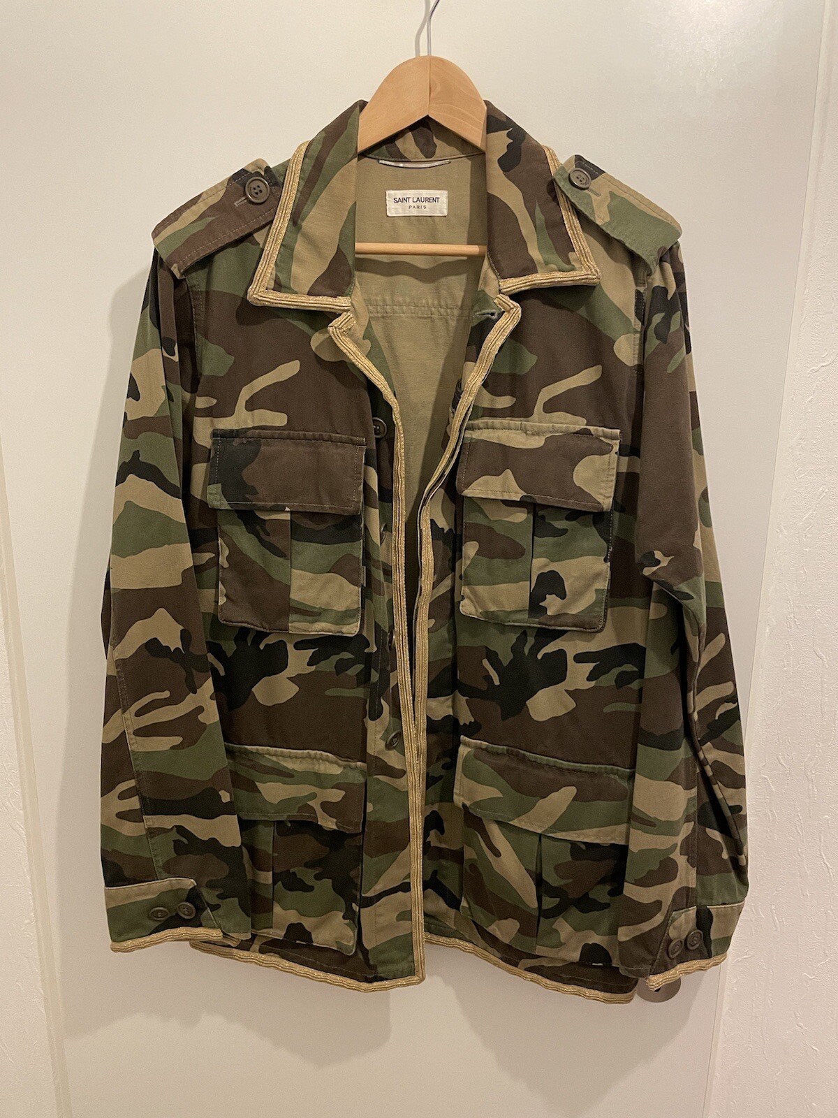 Giacca mimetica Saint Laurent taglia 46