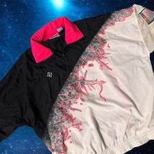 Vintage Windbreaker Jacket Jimmy Connors 1980s Medium Quarter Zip Pull Over