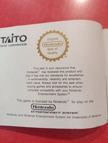 NOTICE SEULE Bubble Bobble Nintendo NES