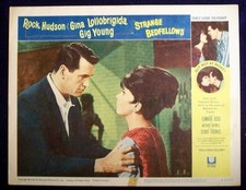 STRANGE BEDFELLOWS ORIGINAL 11X14 LOBBY CARD #2 1965 ROCK HUDSON