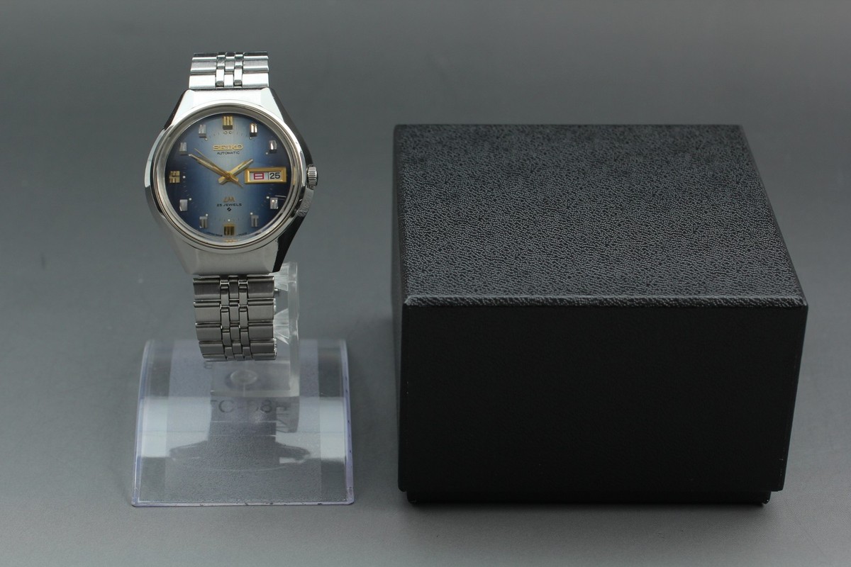 梅吉(大)昭和レトロ Vintage 1973 Seiko Lord matic 5606-7290 Day/Date Automatic Mens