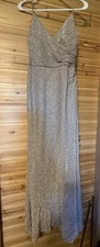 Nightway Formal Silver Shimmer - Glitter Dress Sz 4