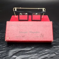 Telesight Magnifier #23 Vintage Clip-On Glasses 1.75X Low Vision Aid USA ✅