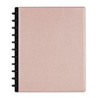 TUL Discbound Notebook Pebbled Leather Cover, Letter Size, 60 Sheets - ROSE GOLD