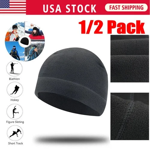 Winter Warm Cap Windproof Fleece Hat Skull Cap Running Beanie Hat for Men Women - product listing photo