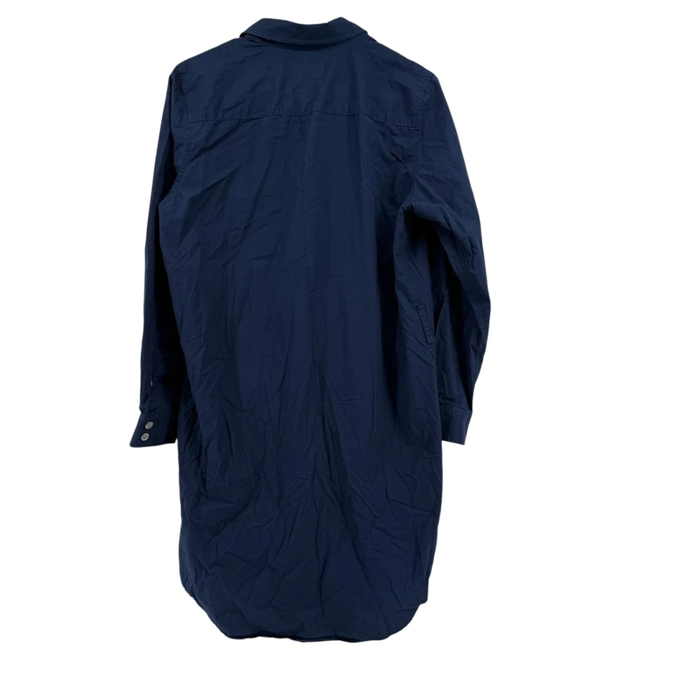 Vestido Camisa Lauren Ralph Lauren Petite Grande Azul Marino Con Botones Informal Preppy Foto 2 de 4