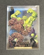 THING vs. HULK 2024 UD Marvel Masterpieces 92 Platinum BATTLE SPECTRUM #BS-1
