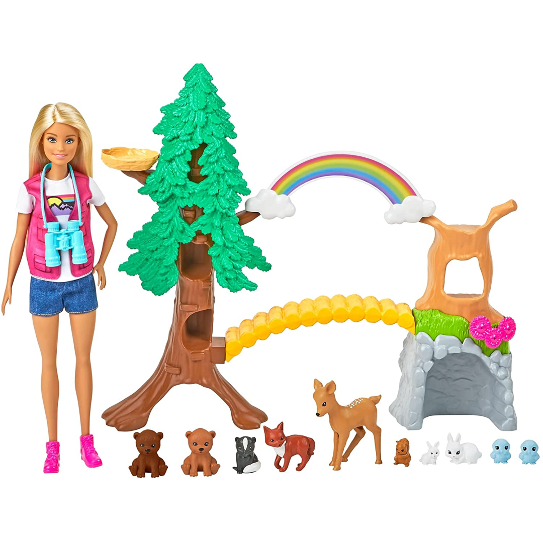 Barbie Wilderness Explorer 10 Animals Doll Accessories Outfit New (Damaged Box)