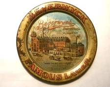 pre-pro BEVERWYCH brewery FACTORY SCENE tip tray ALBANY NEW YORK