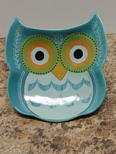 Owl Shaped Salad/Appetizer/Trinket Plate Retro-Mod Ceramic 5  