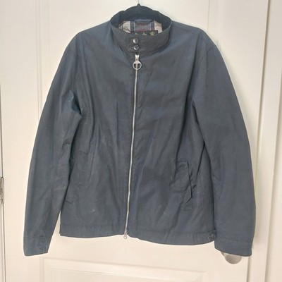 Barbour Mens Jacket Size M with a Tartan Lining and Royal Warrant Label Black