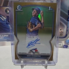 Sem Robberse 2023 Bowman Chrome Gold Refractor Auto Card /50 #CPA-SR