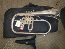Getzen Eterna 895S Silver Bb Flugelhorn--ProTec Case, Just Serviced, Gorgeous 