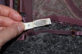 Bordelle Selene Bodice Bra Plum purple star embroidery 24k NWOT S Small