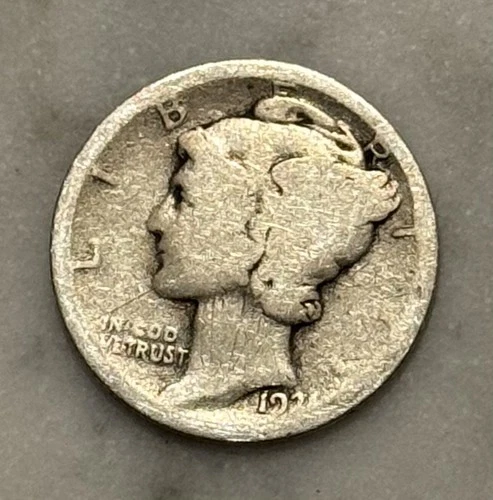 1921-P Mercury Dime - AG - About Good - 90% Silver