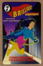 7u Presenting Debit-Card Woman. Prototype For Advanced Payphone Sys. Phone Card