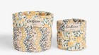 Cath Kidston Set of 2 Yellow Leopard Reversible Storage Bags