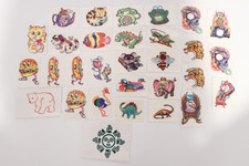 Vintage 90s Temporary Tattoo Lot Food Skull Animals Dinosaurs
